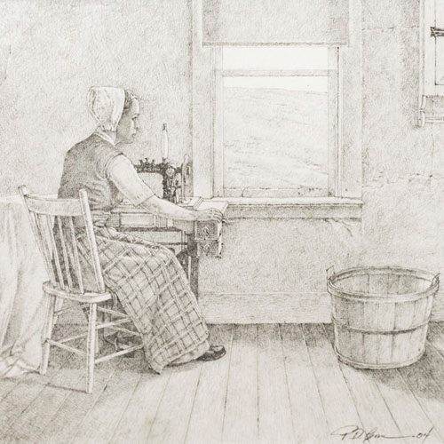 Patrick Douglass Cox The Seamstress Sketch