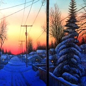 Wilf Perreault Evening Glow II Painting