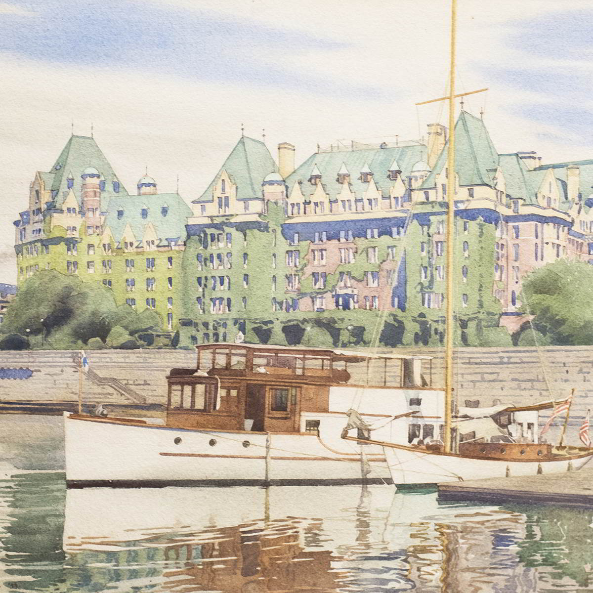 W.J. Phillips The Empress Hotel Painting