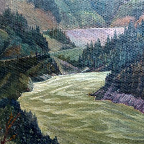W.P. Weston Fraser Canyon Painting
