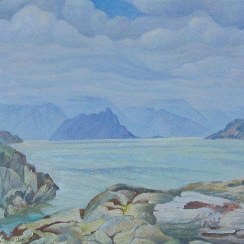 W.P. Weston Howe Sound from Copper Cove Painting