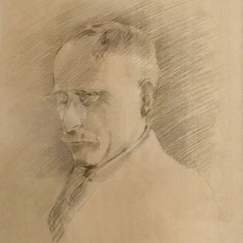 W.P. Weston Portrait of a Man Sketch