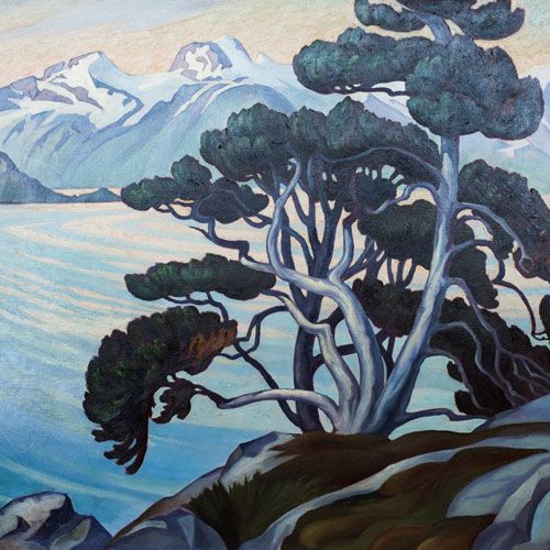 W.P. Weston Scrub Pines, Howe Sound Painting